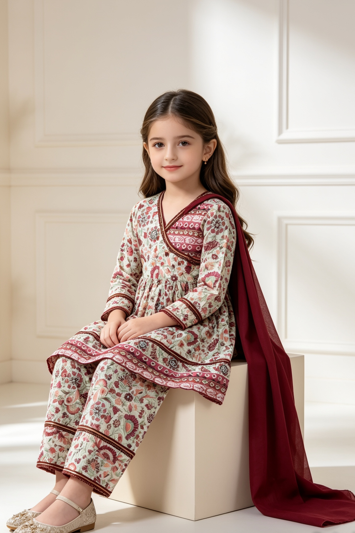 Motif Girls Embroidered Lawn Suit-26408