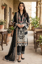 Motif Embroidered Lawn Suit-1818