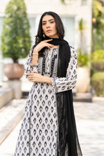 Motif Cambric Embroidered Suit-105