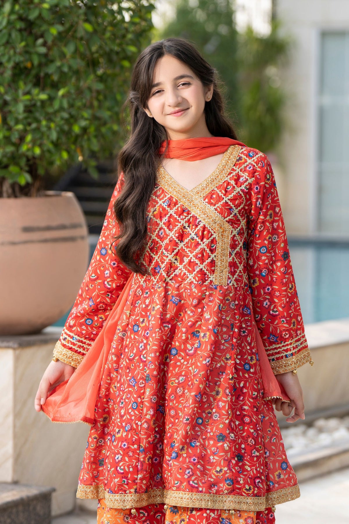 Motif Girls Embroidered Lawn Suit-704