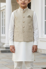 Motif Boys Waistcoat Suit-3607