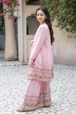 Motif Girls Embroidered Suit-028