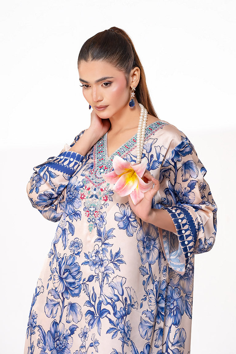 Motif Silk Printed Co-ord Set-3969