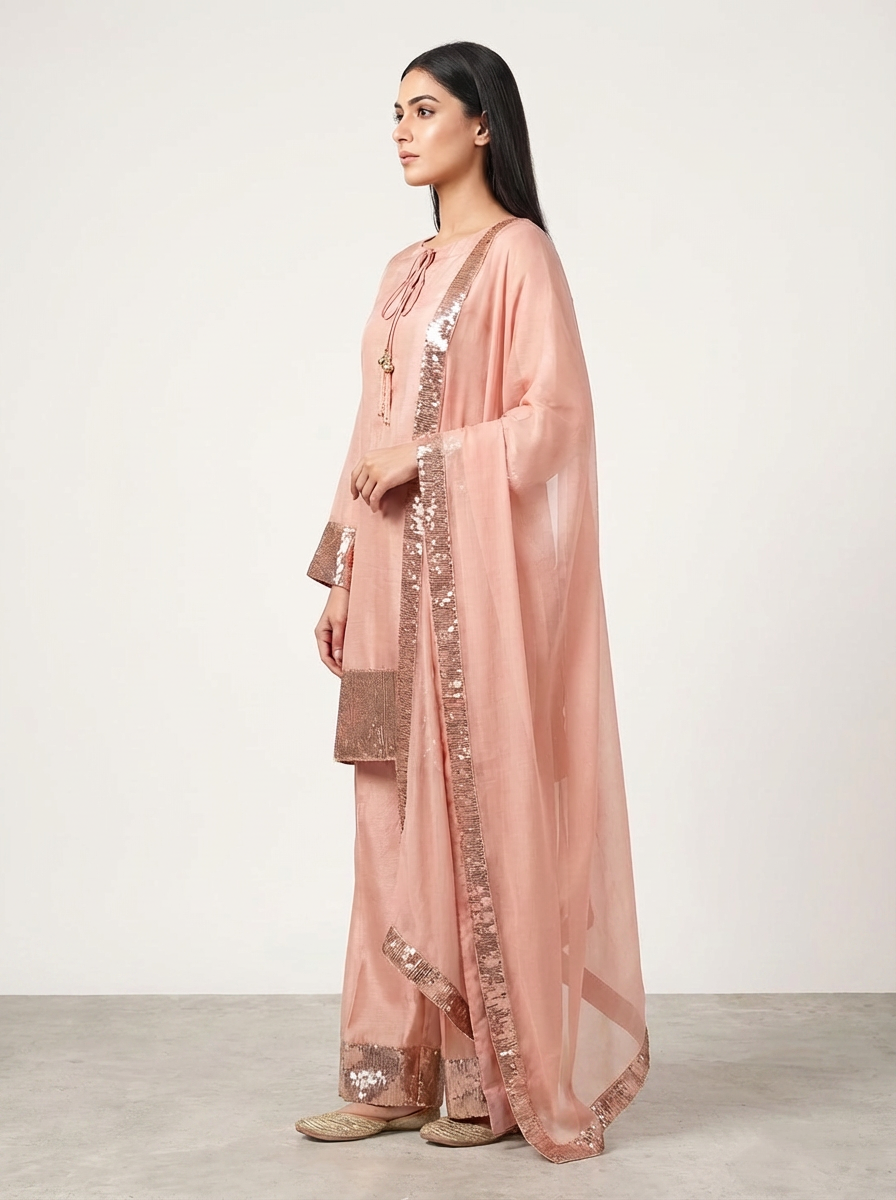 Motif Tusser Silk 3Pc suit-004