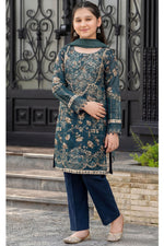 Motif Girls Munar Embroidered suit-685