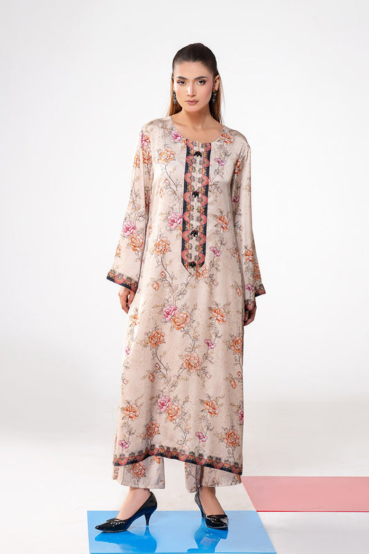 Motif Silk Printed Co-Ord Set-3978