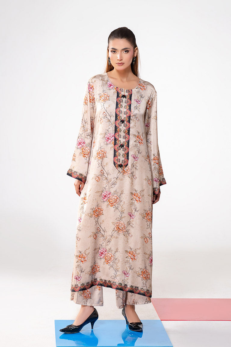 Motif Silk Printed Co-Ord Set-3978