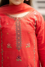 Motif Girls Embroidered Suit-024