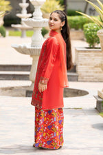 Motif Girls Embroidered Suit-024