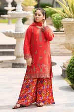 Motif Girls Embroidered Suit-024