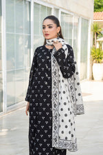 Motif Printed Lawn Suit-3991