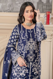 Motif Chiffon Embroidered Suit-377