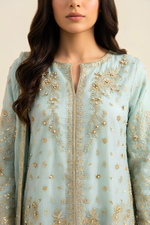 Motif Organza Embroidered Suit-042