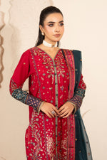 Motif Embroidered Cambric Suit-014