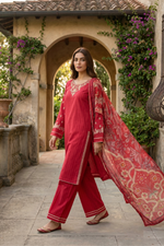 Motif Embroidered Katpana Suit-4029