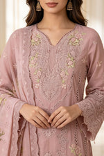 Motif Embroidered Cotton Suit-1843