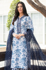 Motif Printed Embroidered Cambric Suit-052
