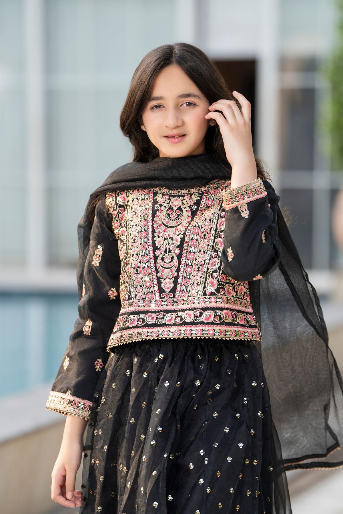 Motif Girls Embroidered Lawn Suit-703