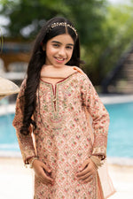 Motif Girls Munar Embroidered suit-689