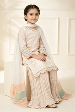 Motif Kids Embroidered Rawsilk Suit-732
