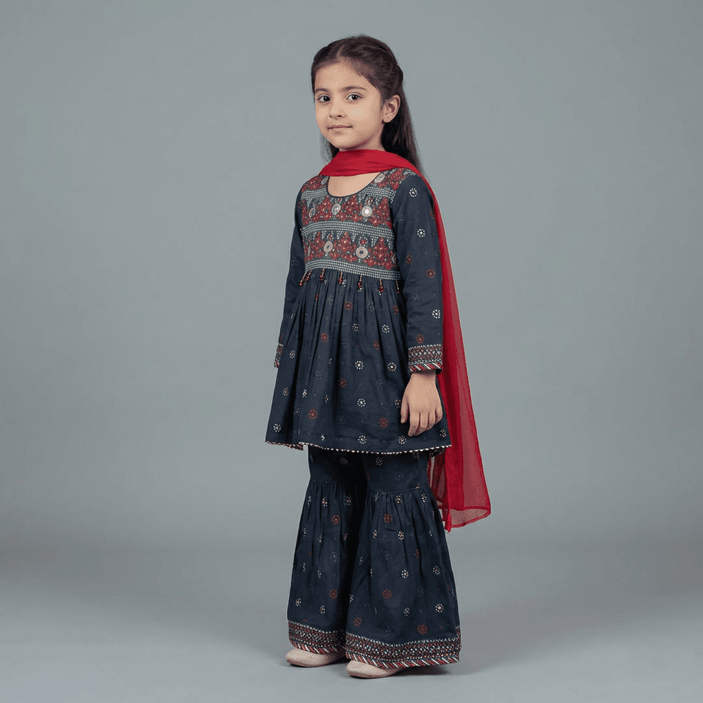 Motif Kids Printed Suit-26437