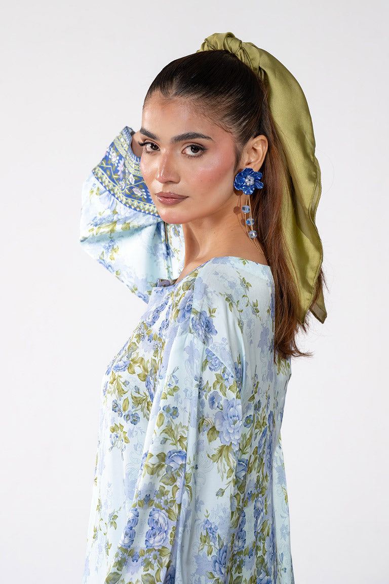 Motif Silk Printed Co-ord Set-3968