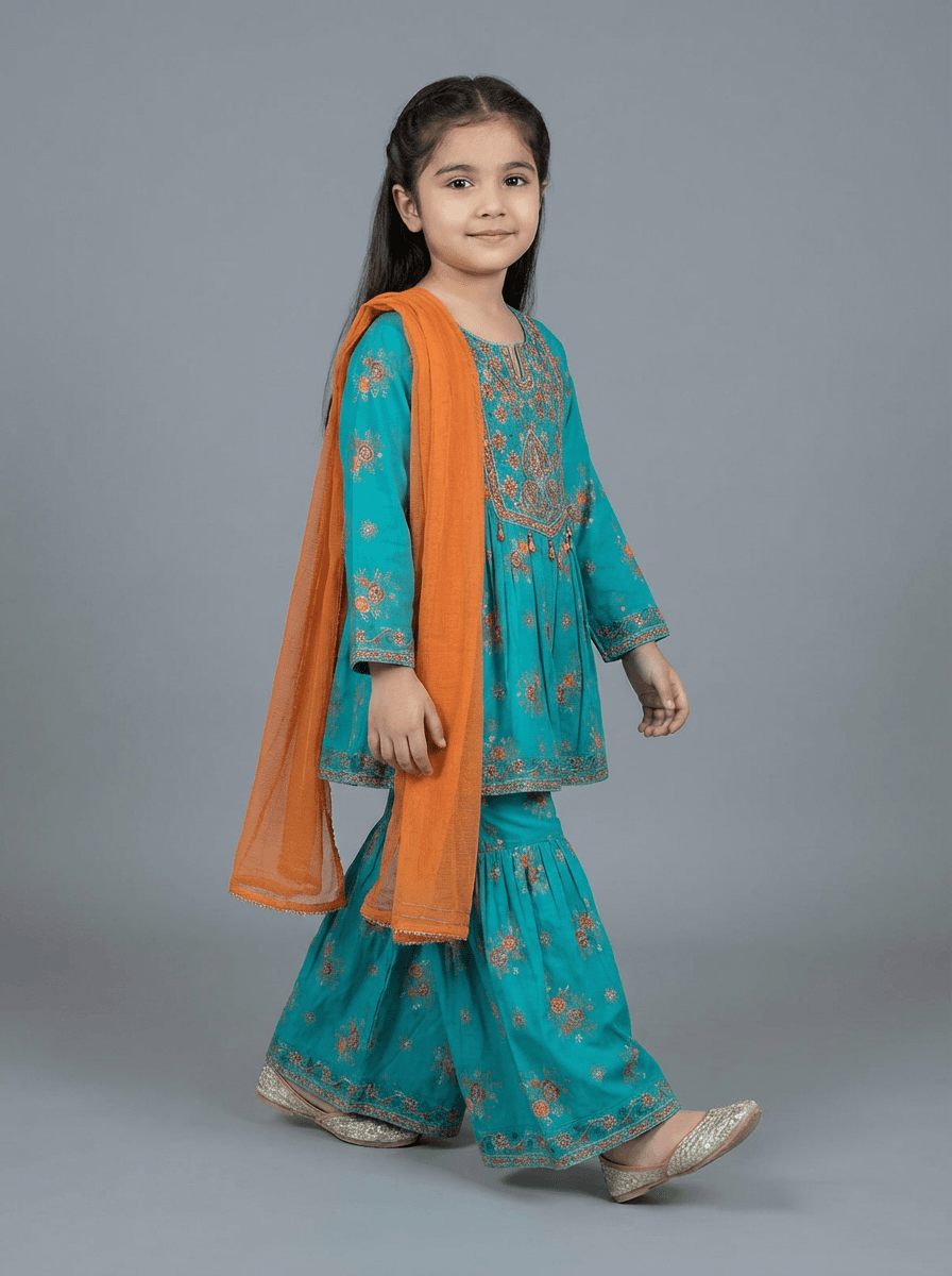 Motif Kids Printed Suit-26414