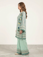 Motif Silk Printed Co-ord Set-056
