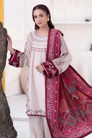 Motif Cotail Linen Embroidered Suit-052