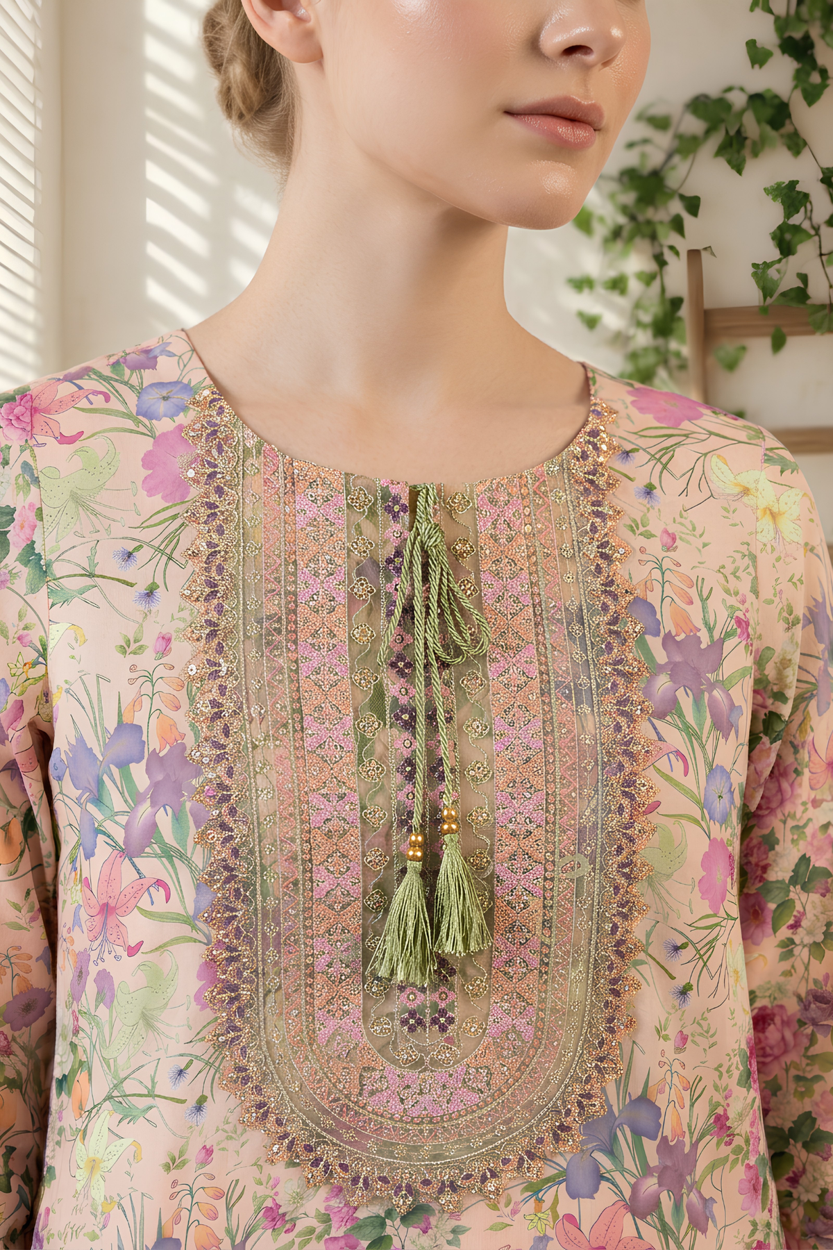 Motif PolyLawn Printed Suit-4152