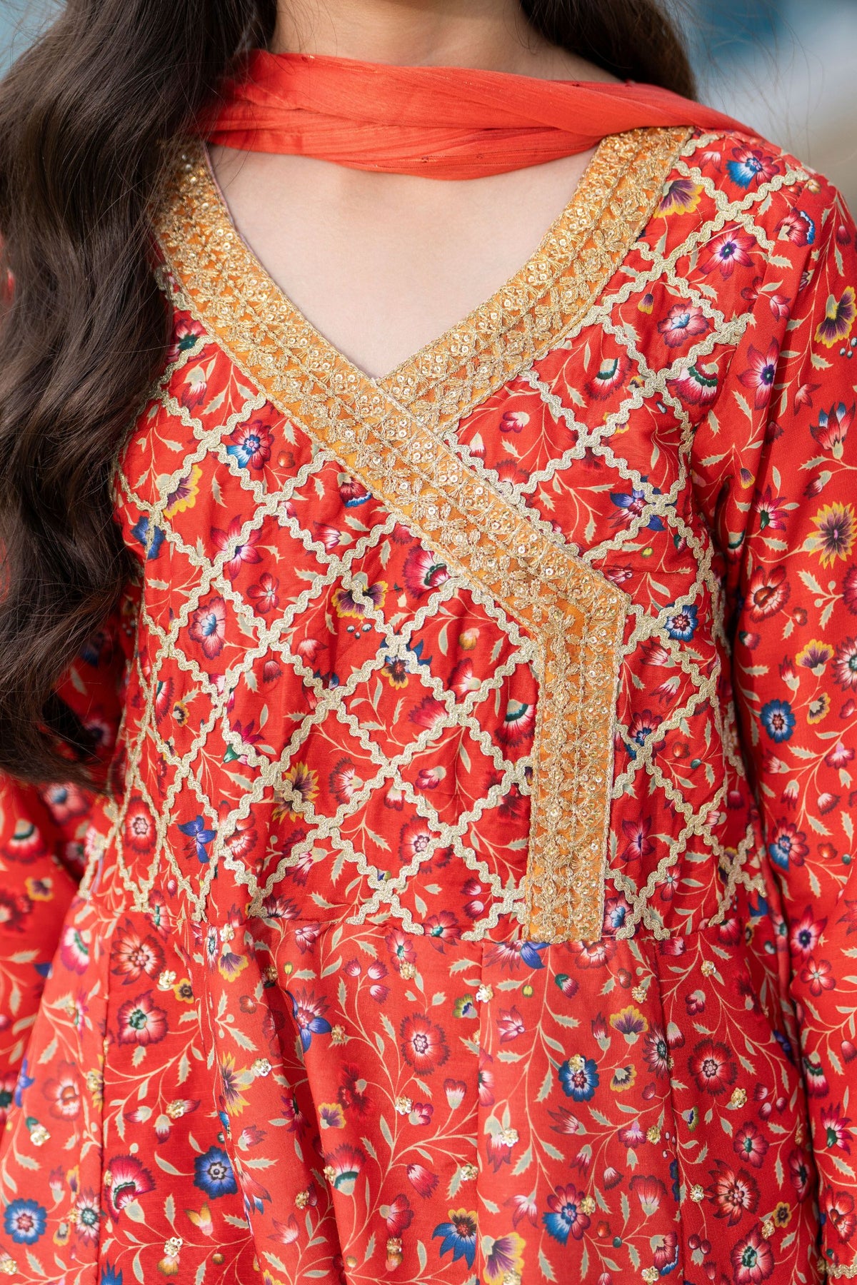 Motif Girls Embroidered Lawn Suit-704