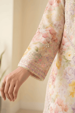 Motif PolyLawn Printed Embroidered Suit-4145