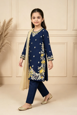 Motif Girls Printed Chiffon Suit-041