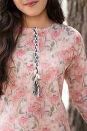 Motif Girls Printed Cambric Suit-011