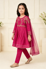 Motif Girls Printed Cotton Suit-728