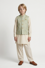 Motif Boys Waistcoat Suit-3656