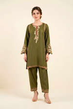 Motif Silk Karandi Embroidered Suit-010
