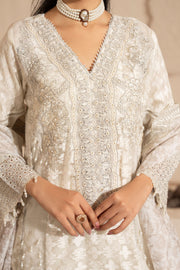 Motif Embroidered Jacquard Suit-4023
