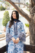 Motif Printed Embroidered Cambric Suit-052