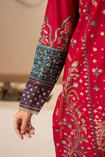 Motif Embroidered Cambric Suit-014