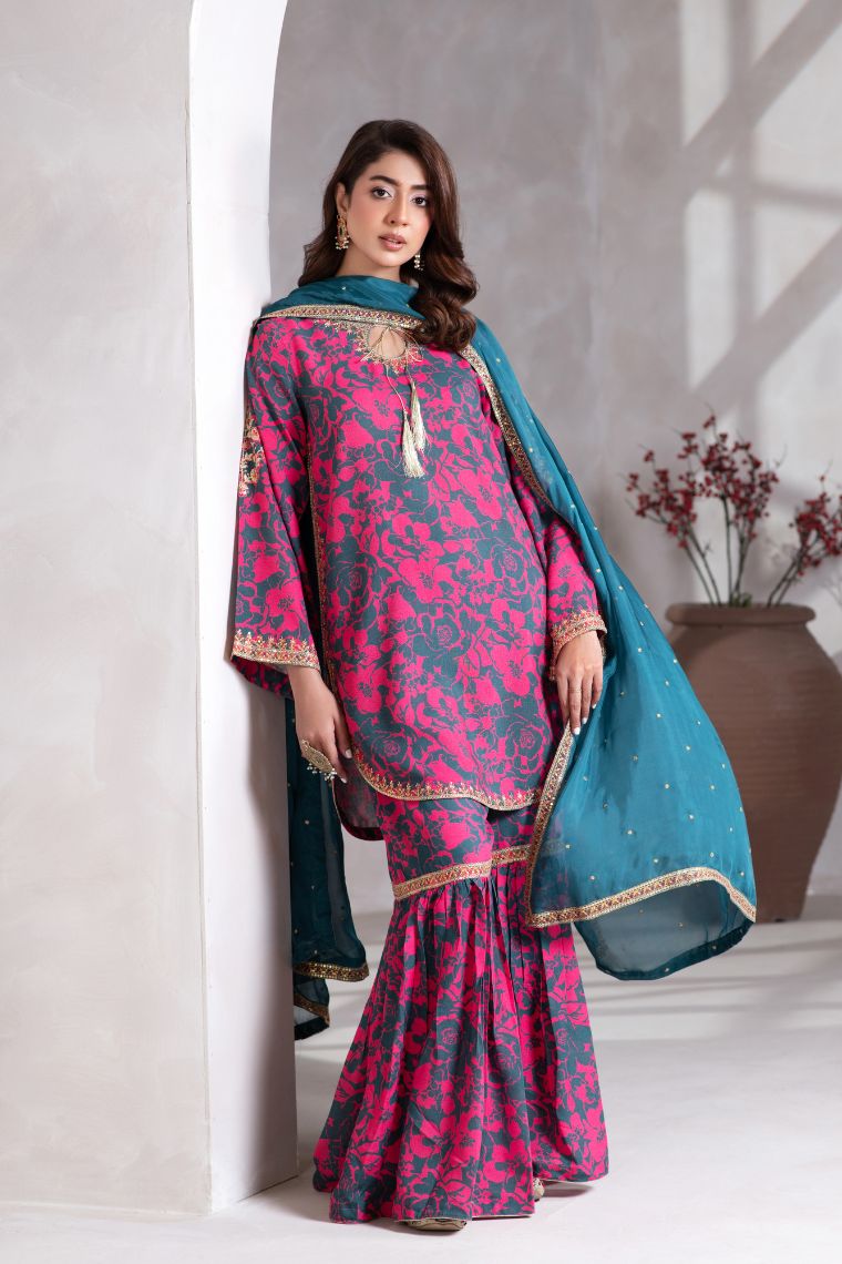 Motif Karandi Embroidered Suit-057