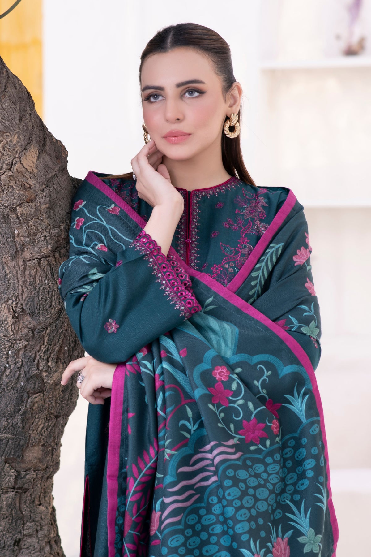Motif Khaddar Embroidered Suit-047 - Motif UK
