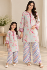 Motif Printed Lawn Suit-008