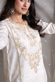 Motif Jacquard Embroidered Suit-226