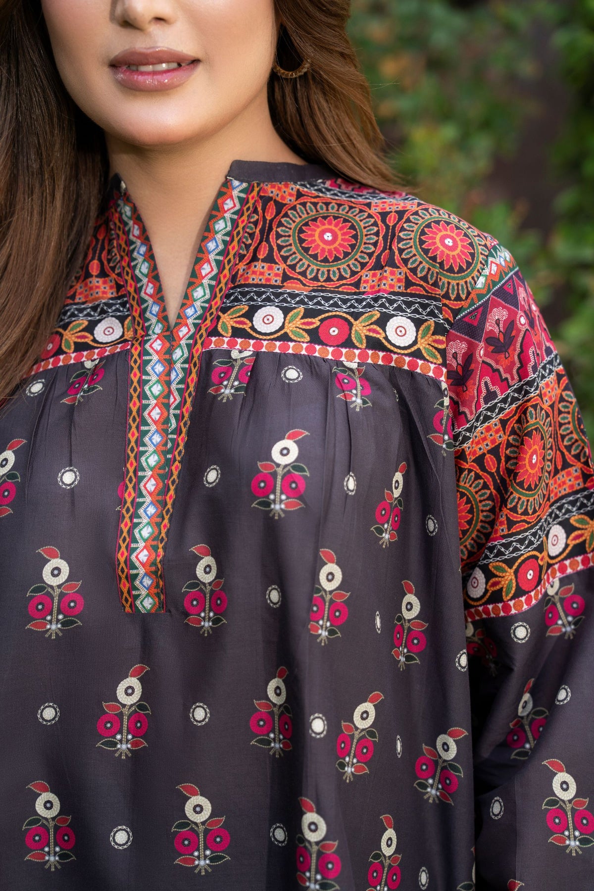 Motif Lawn Printed Co-ord Set-028