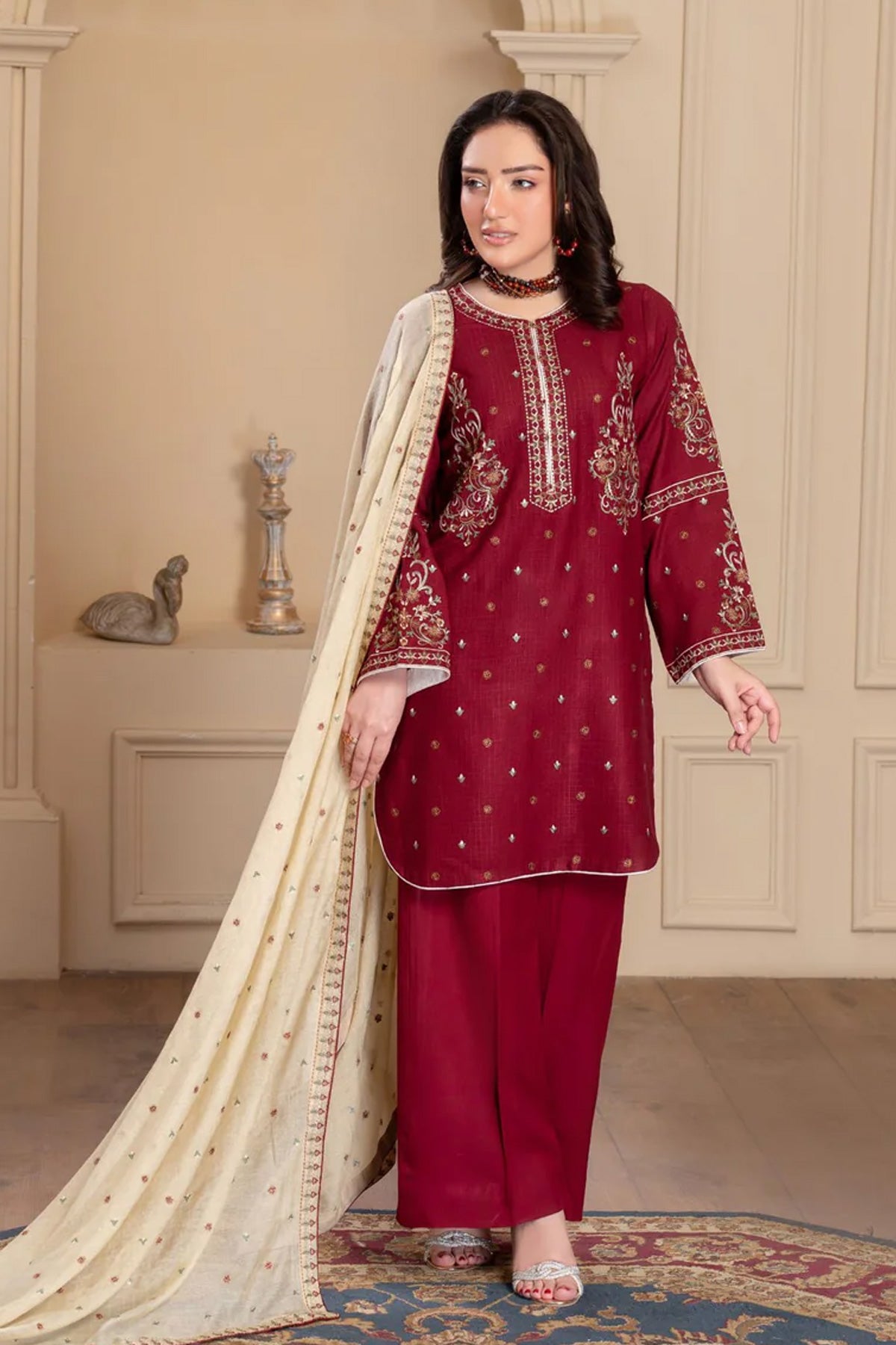 Motif Rib Alpine Embroidered Suit-190 - Motif UK