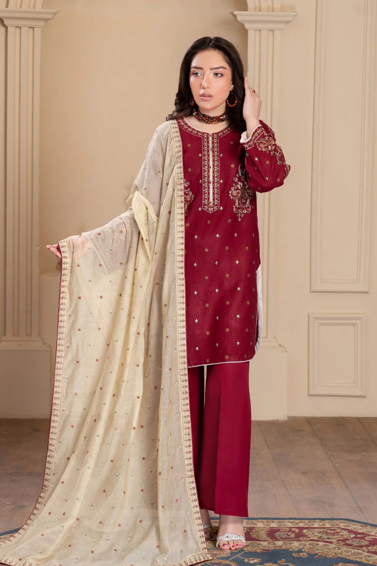 Motif Rib Alpine Embroidered Suit-190 - Motif UK