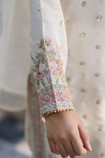 Motif Girls Embroidered Silk Suit-710