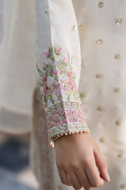 Motif Girls Embroidered Silk Suit-710