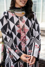 Motif Printed Cambric Suit-007